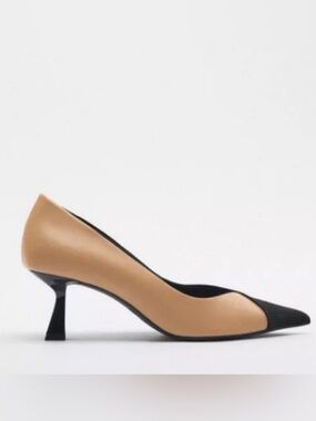 Zara Black and Tan Heels